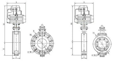 氣動調(diào)節(jié)蝶閥結(jié)構(gòu)圖