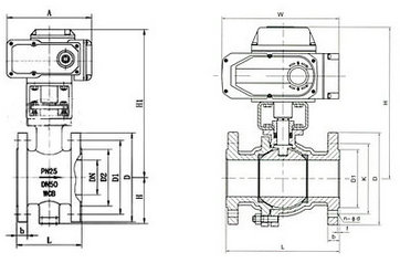 電動調節球閥結構圖