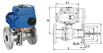 電動開關(guān)球閥結(jié)構(gòu)圖